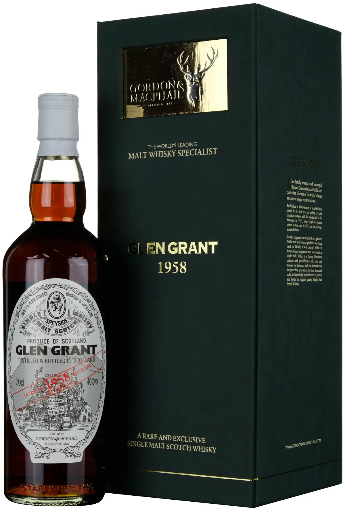 Glen Grant 1958-2013 | 54 Year Old Gordon & Macphail Distillery Label Single Cask 3815 1