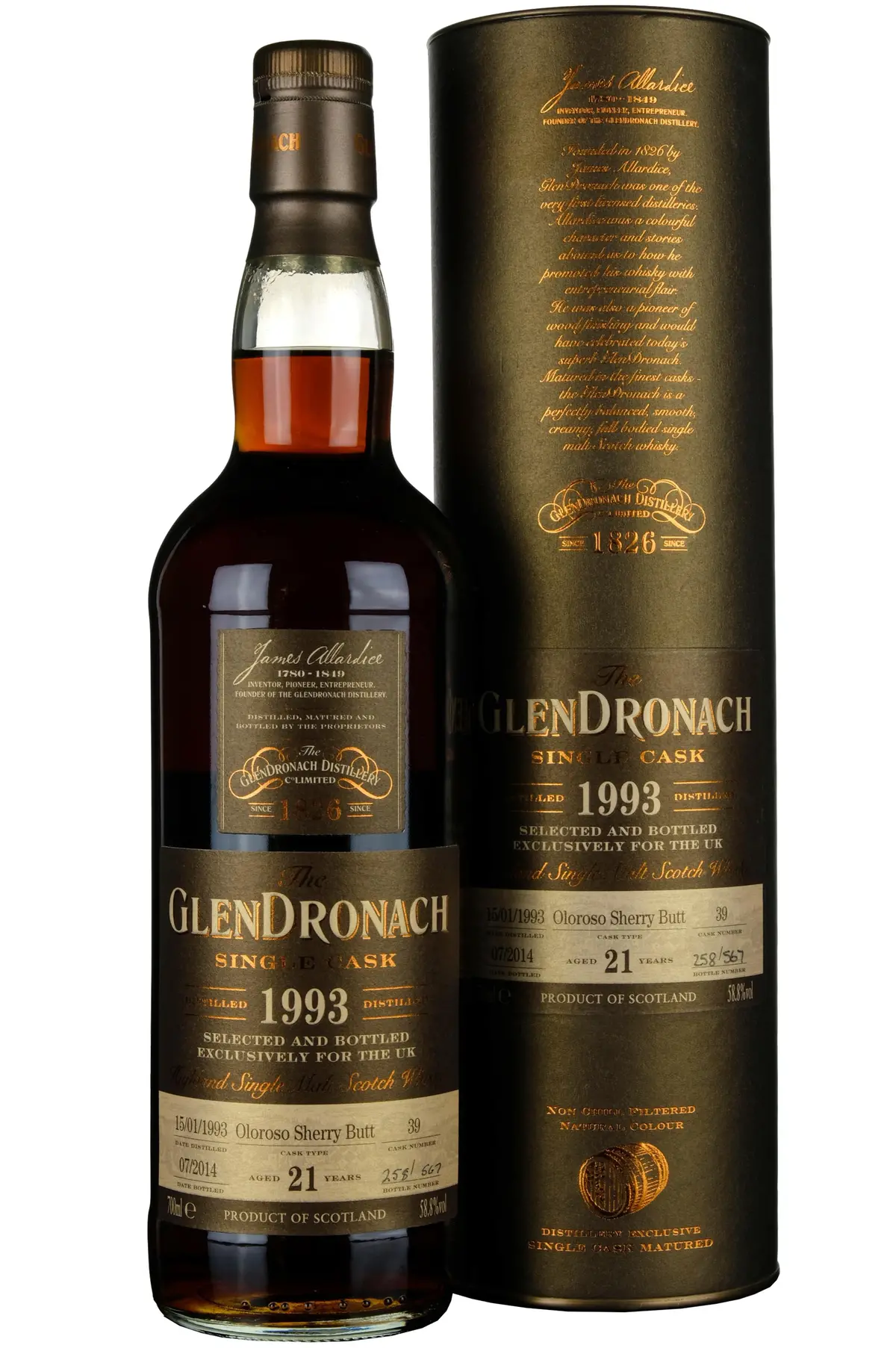 Glendronach 1993-2014 | 21 Year Old Single Cask 39 Uk Exclusive 1