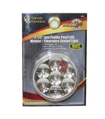 Lts (F/S) Gg 2.5" Low Profile Pearl Red 7-Led Marker Light (76583) 1
