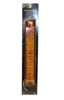 Lts (F/S) Gg 12" L Spyder Amber 18-Led Bar Amber Lens Dbl Row (76985) 1