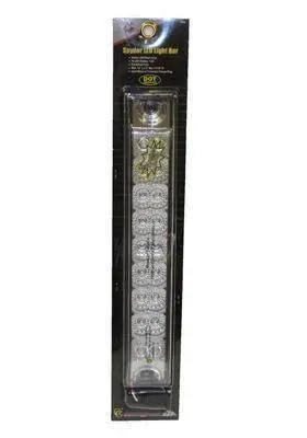Lts (F/S) Gg 12" L Spyder Amber 18-Led Bar Clear Lens Dbl Row (76986) 1
