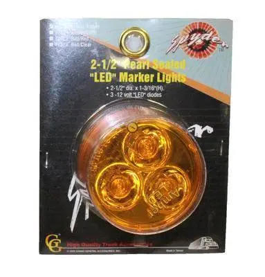 Lts (F/S) Gg 2.5" Pearl Amber/Amber 3-Led Marker Light (77320) 1