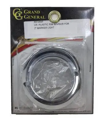 Lts (F/S) Gg Chrome Plastic Rim W/Visor For 2" Marker (80726Sp) 1
