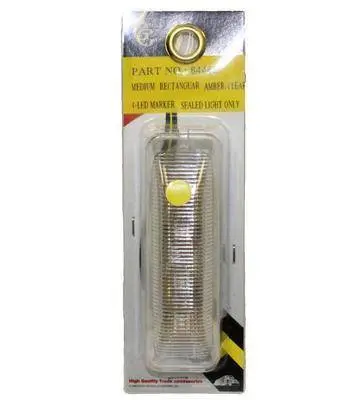 Lts (F/S) Gg Med Rect Amber/Clear 4-Led Marker (84442) 1