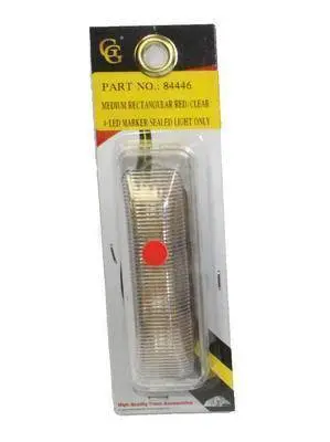 Lts (F/S) Gg Med Rect Red/Clear 4-Led Marker (84446) 1