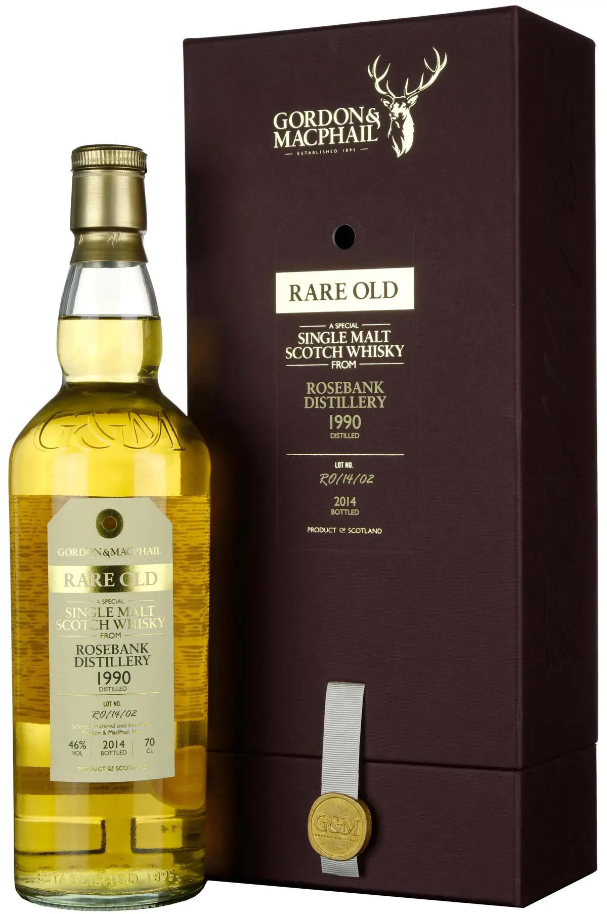 Rosebank 1990-2014 Gordon & Macphail Rare Old 	Ro/14/02 1