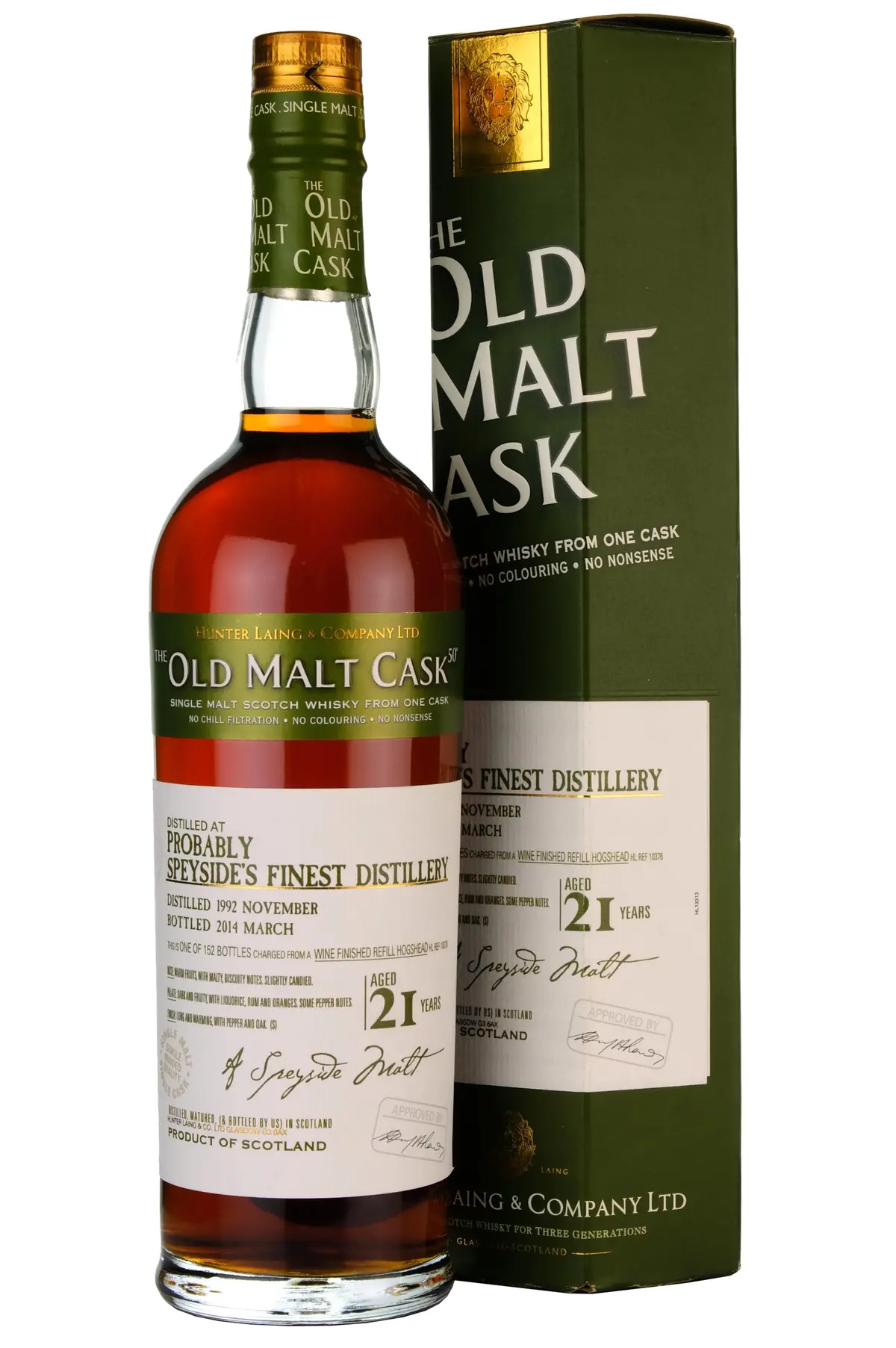 Probably Speyside's Finest 1992-2014 | 21 Year Old Old Malt Cask Single Cask 10376 1