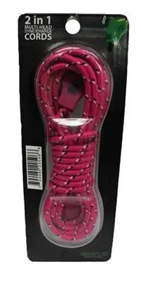 Nov (F/S) Acc 2 In 1 Iphone 5/Micro 9' Braided Cable Single (020596Q) 1