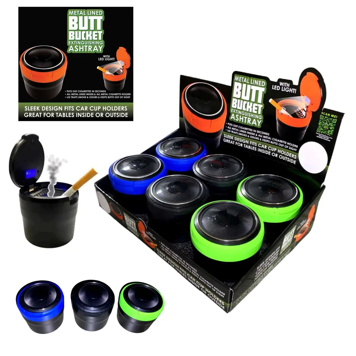 Nov Butt Bucket Metal Lined (6Pc/Disp) (022594) 1