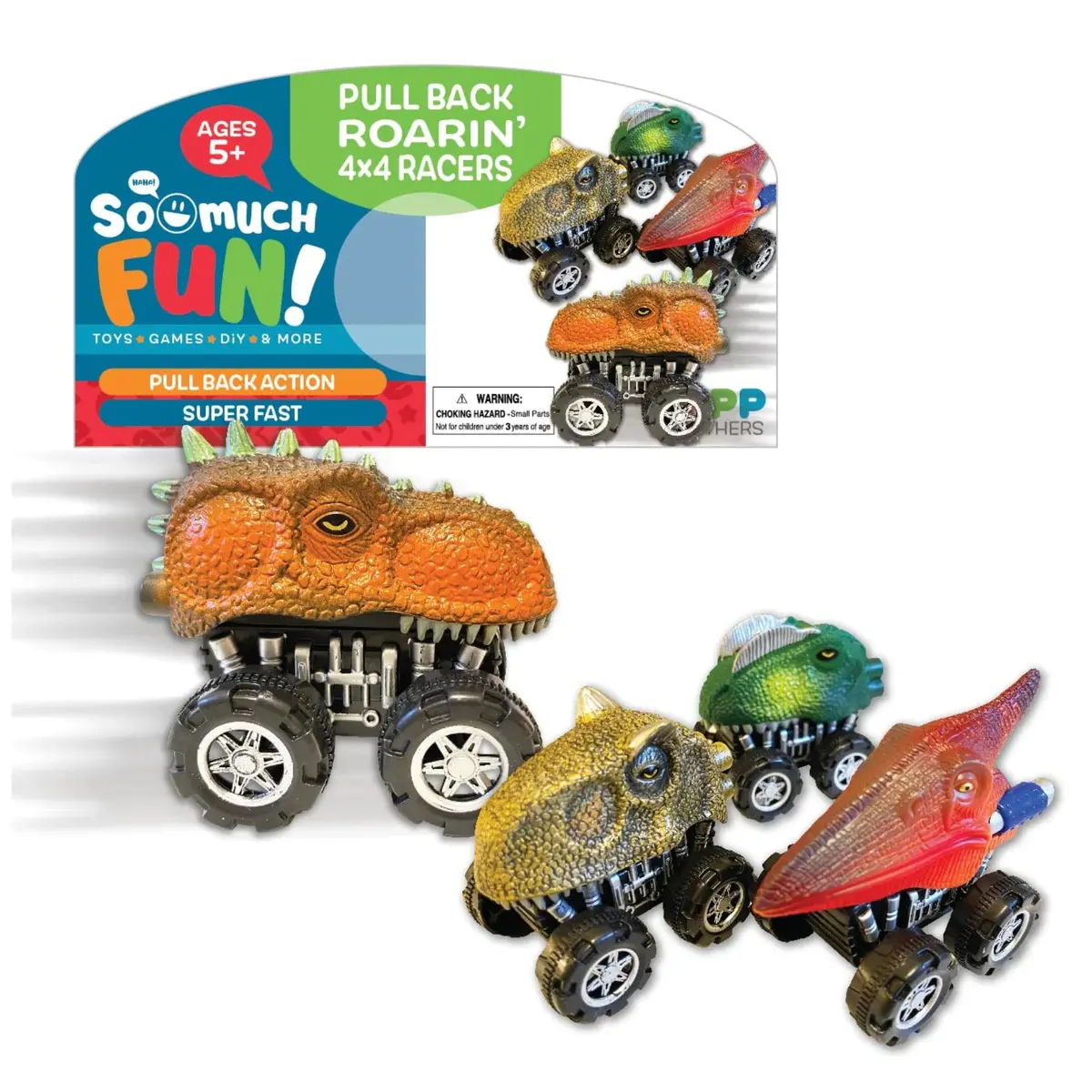 Nov Dino Pull Back Racer Car (23216) - New 1