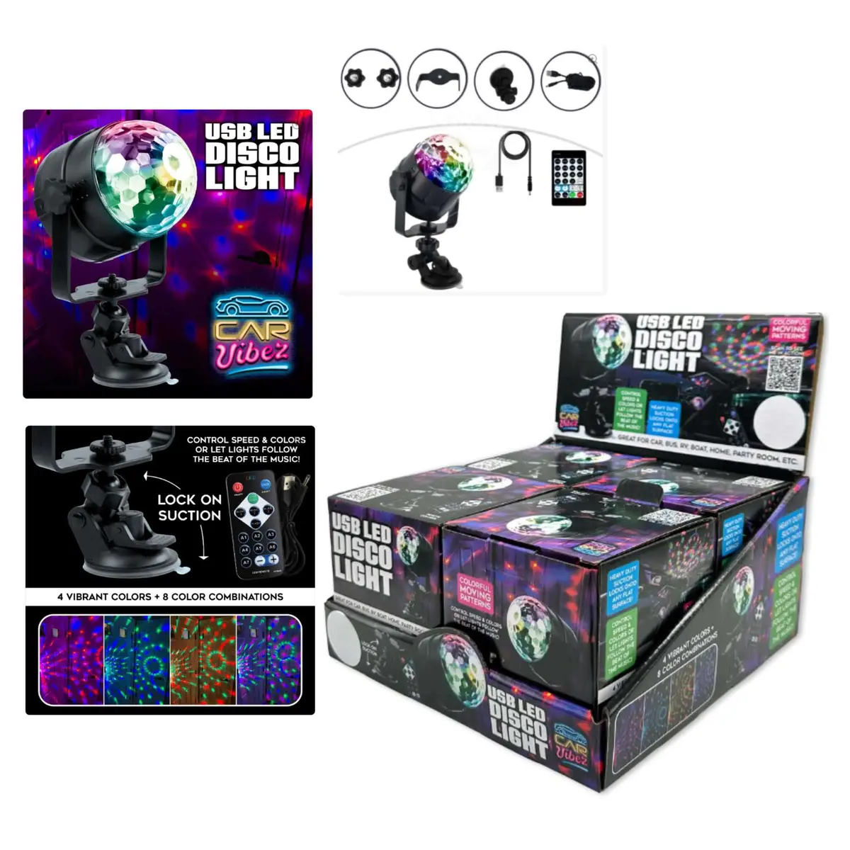 Nov Usb Party Disco Ball Plastic (4Pc/Disp) (023575) 1