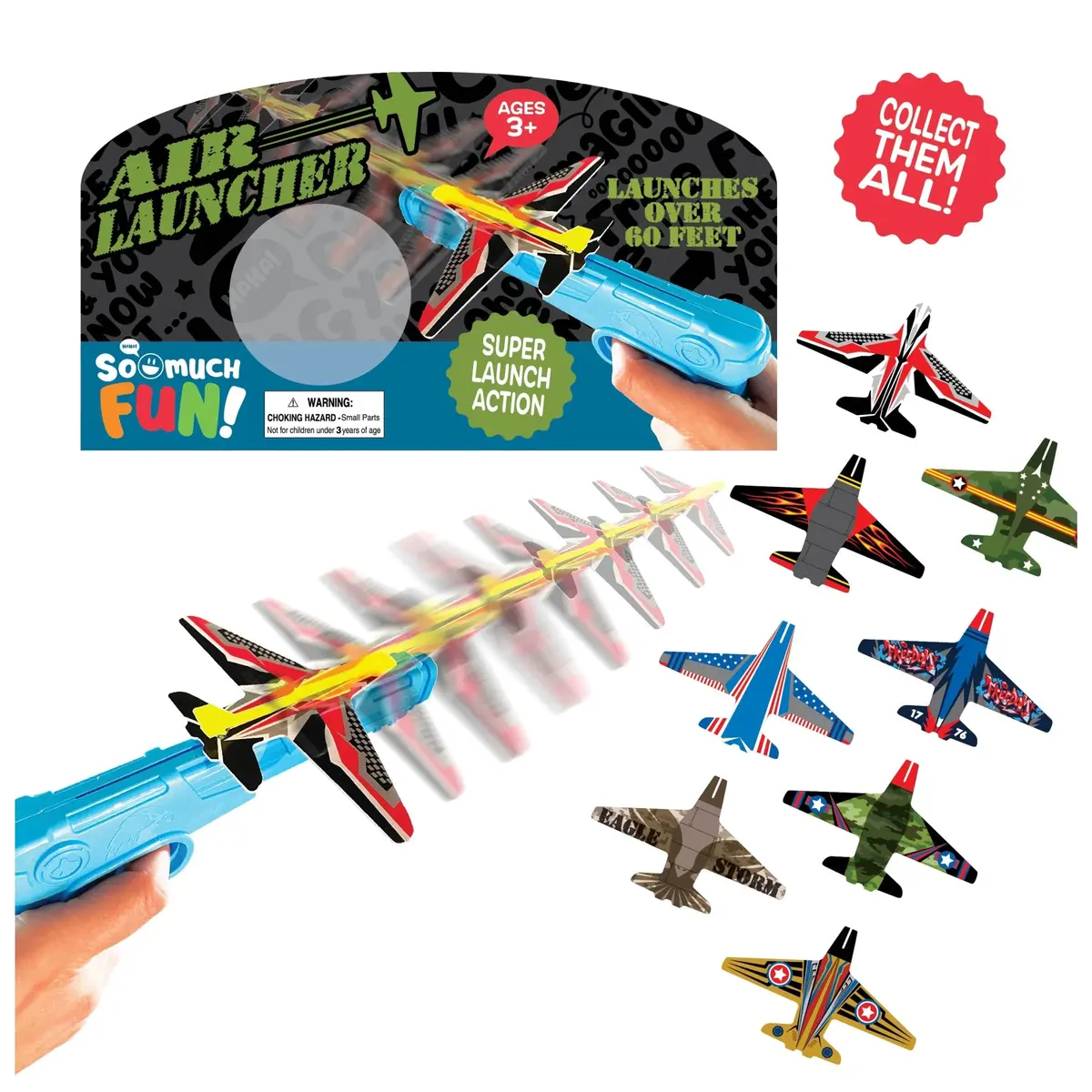 Nov Air Launcher Plane Set (12) (23650) - New 1