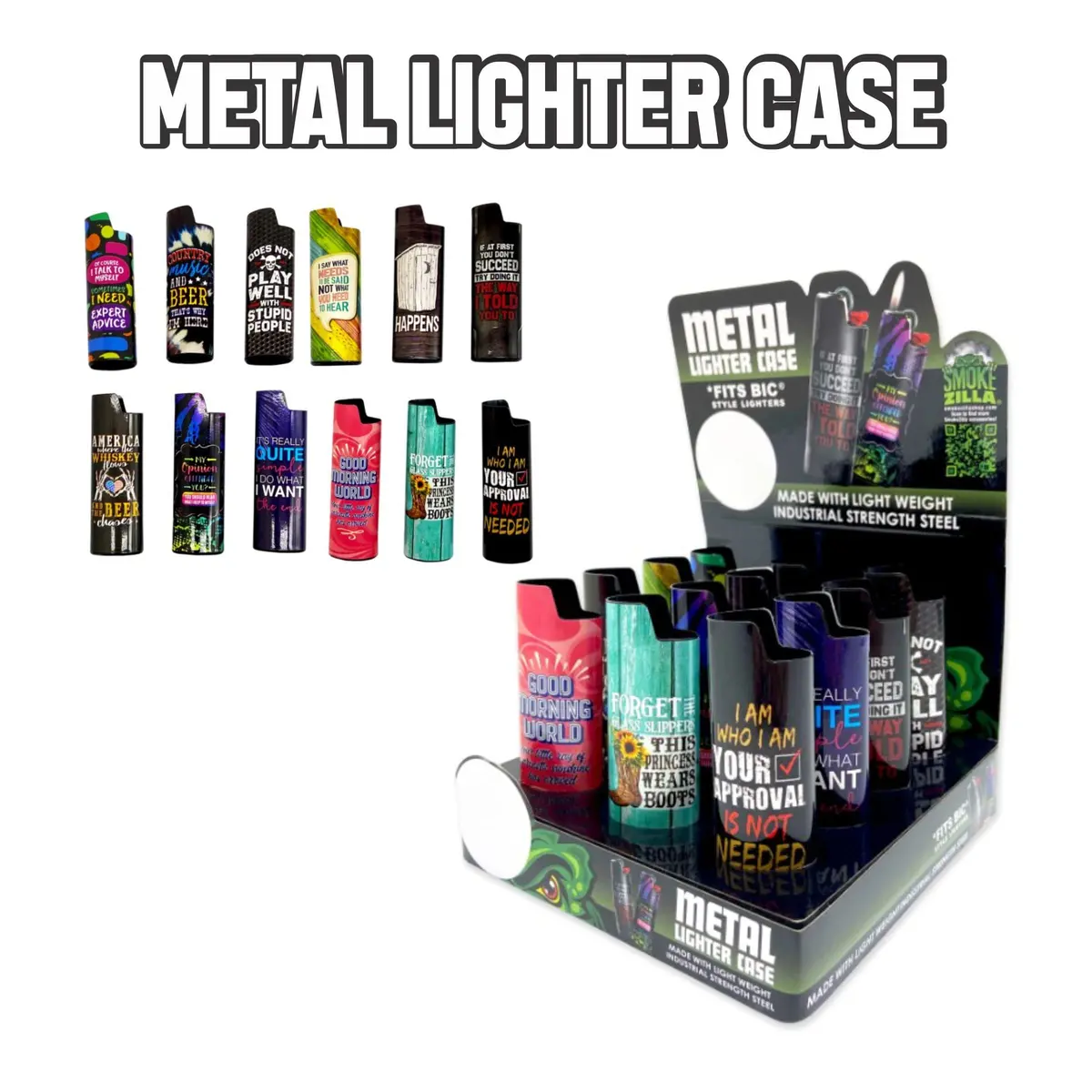 Nov Metal Lighter Case (12Pc/Disp) (23785) 1