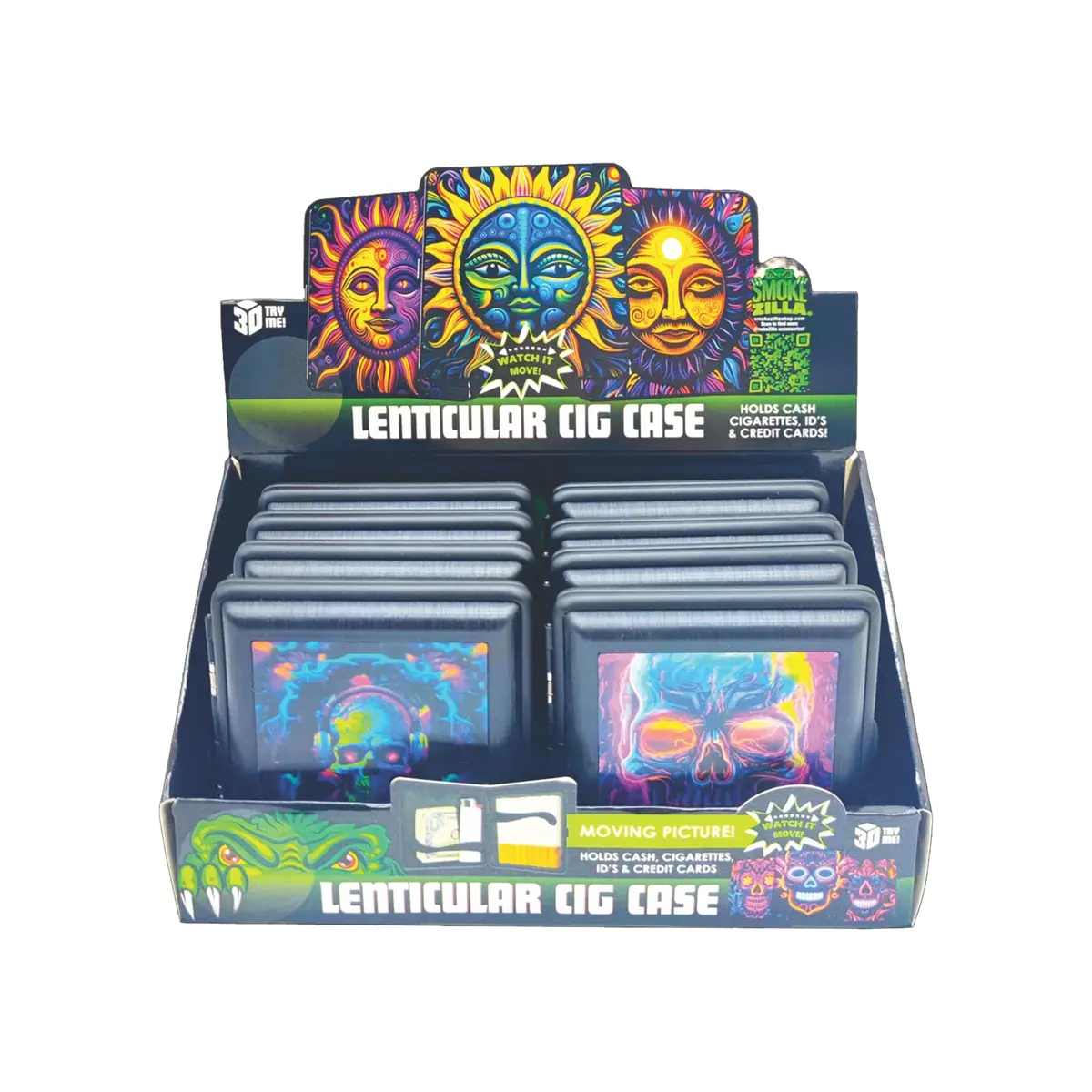 Nov Lenticular Cig Case 8Pcs/Disp (025024)-New 1