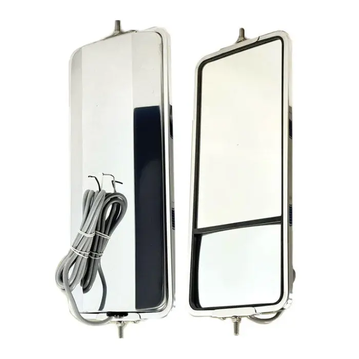 Fortpro 7" X 16" Stainless Steel West Coast Mirror, Heated With Convex Section | F247532 1