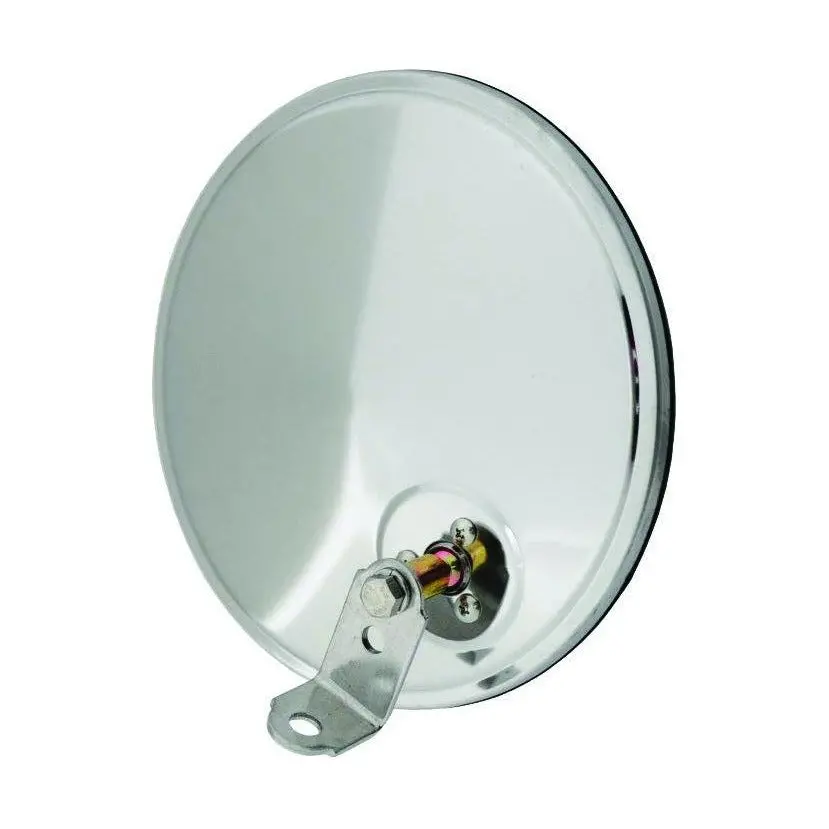 Fortpro 8 1/2" Convex Mirror Stainless Steel With Offset Stud Mount | F245670 1