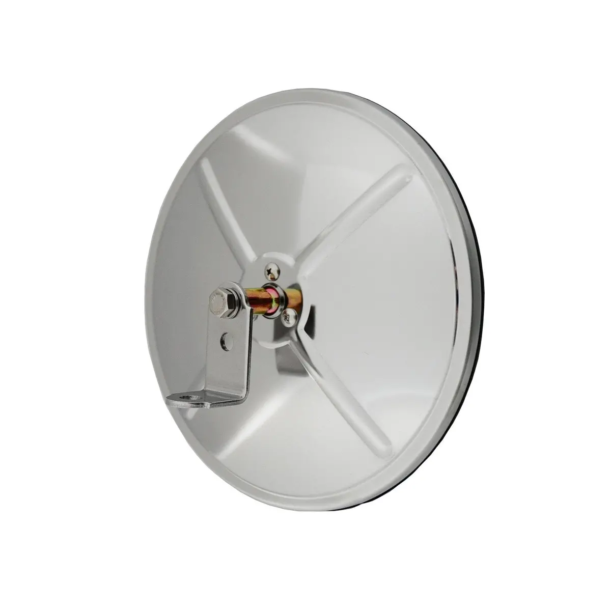 Fortpro 8 1/2" Convex Mirror Stainless Steel With Center Stud Mount | F245673 1