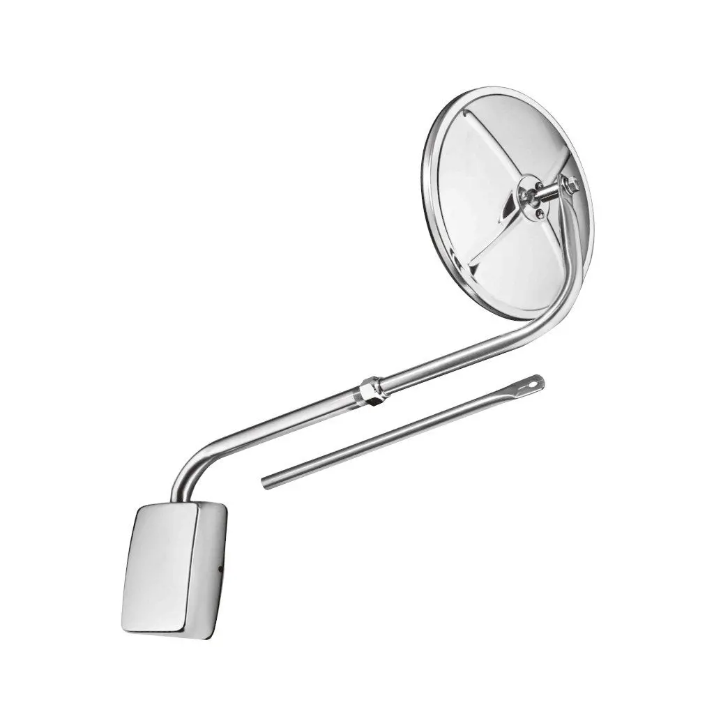 Fortpro 8 1/2" Semi Bubble Convex Mirror With Stainless Steel Pod Mount And Extension Arm | F245684 1