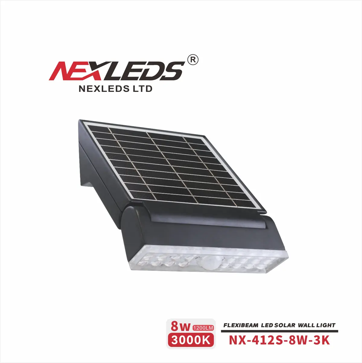 Nx-412S-8W-3K Flexibeam Solar Wall Light 1