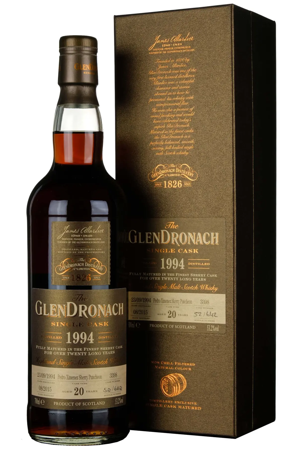 Glendronach 1994-2015 | 20 Year Old Single Cask 3398 Batch 12 1
