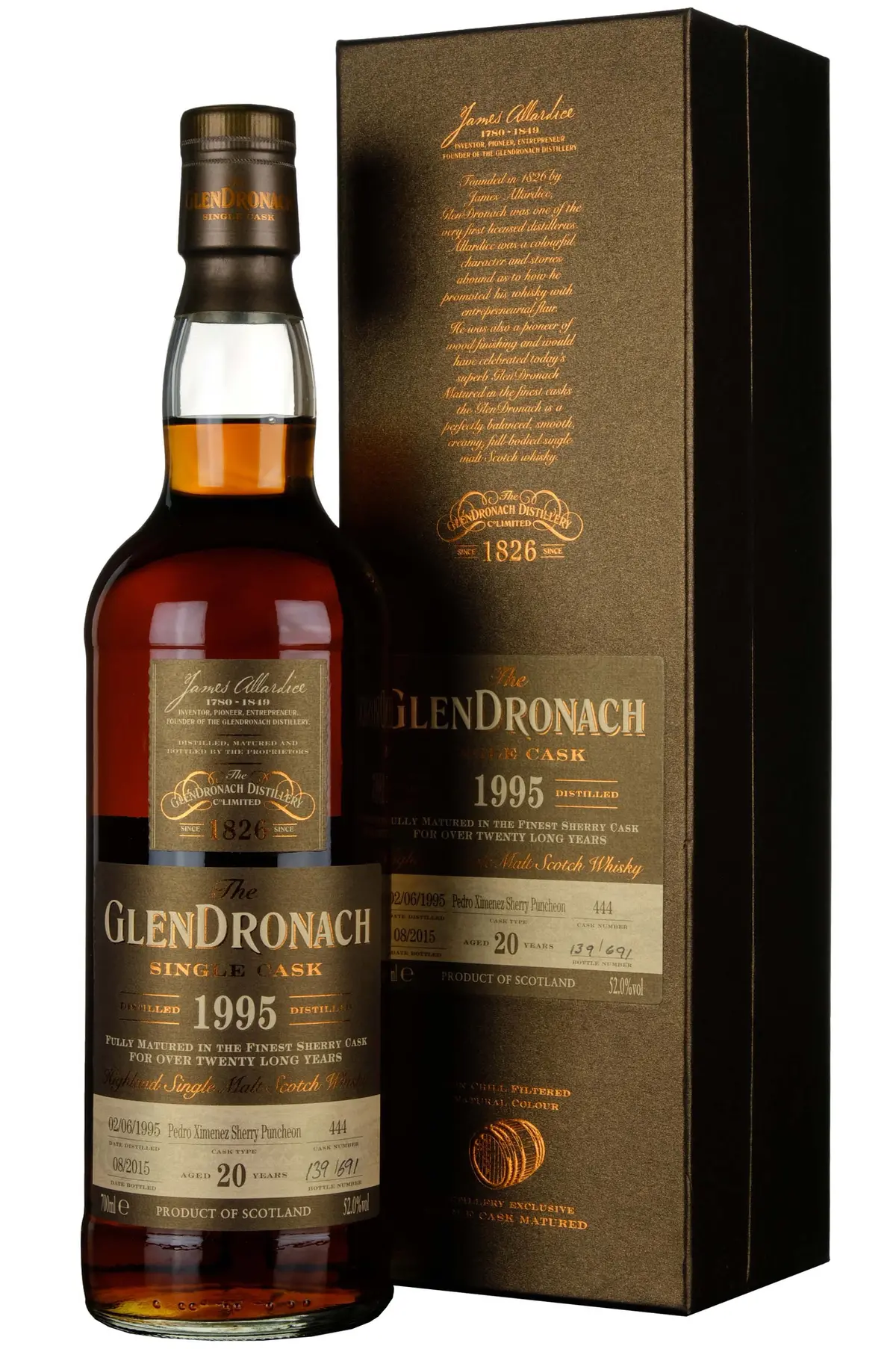 Glendronach 1995-2015 | 20 Year Old Single Cask 444 Batch 12 1