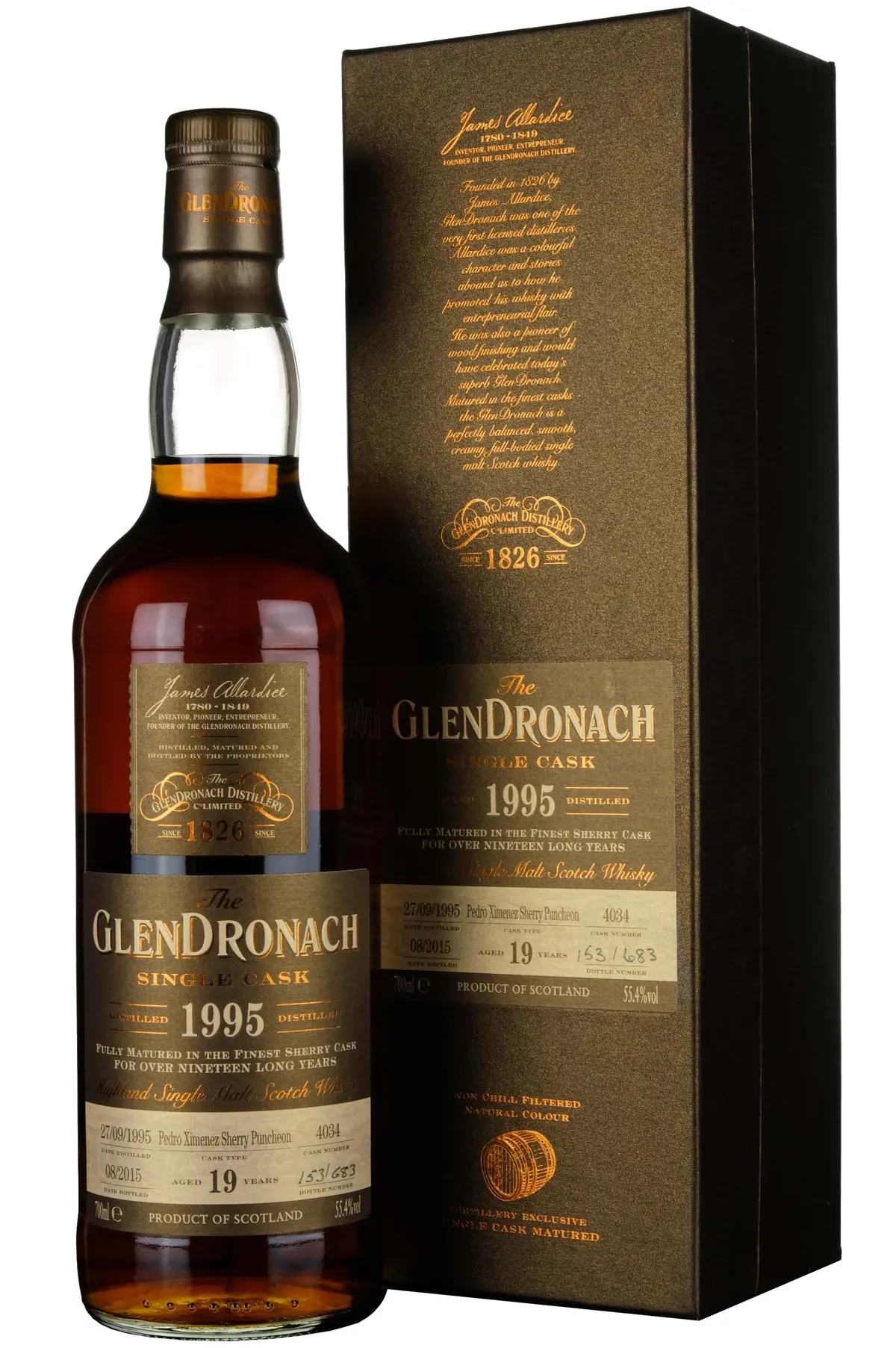 Glendronach 1995-2015 | 19 Year Old Single Cask 4034 Batch 12 1
