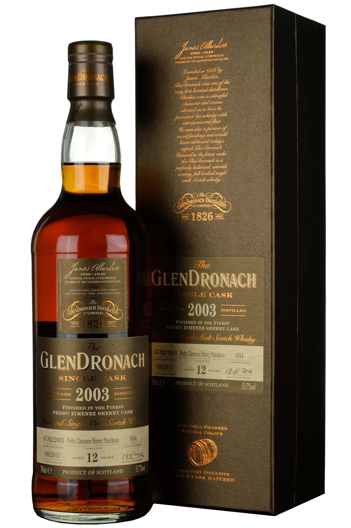 Glendronach 2003-2015 | 12 Year Old Single Cask 934 Batch 12 1