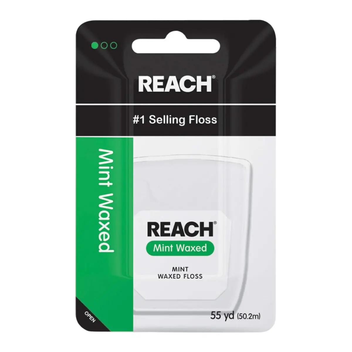 Hyg Reach Floss 55Yrd Wxed Mint Green 1