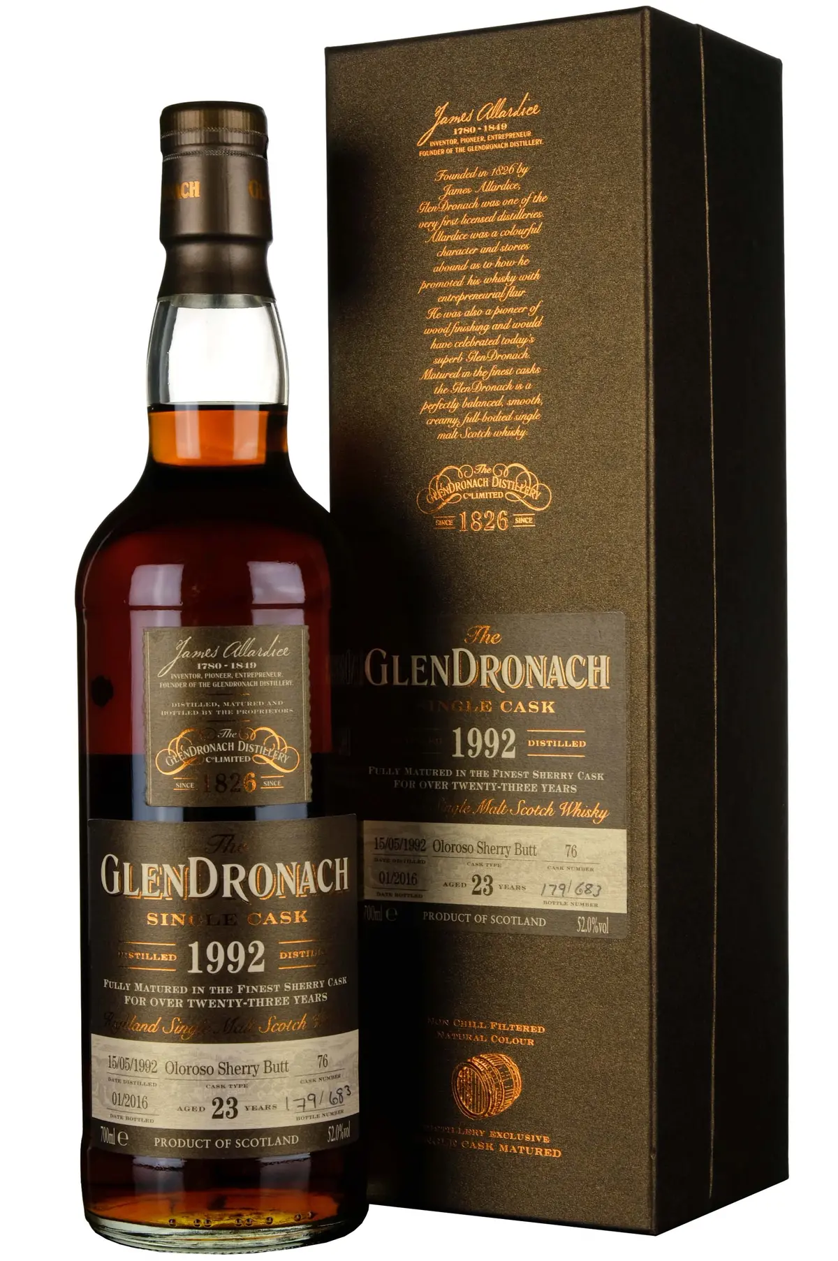 Glendronach 1992-2016 | 23 Year Old Single Cask 76 Batch 13 1