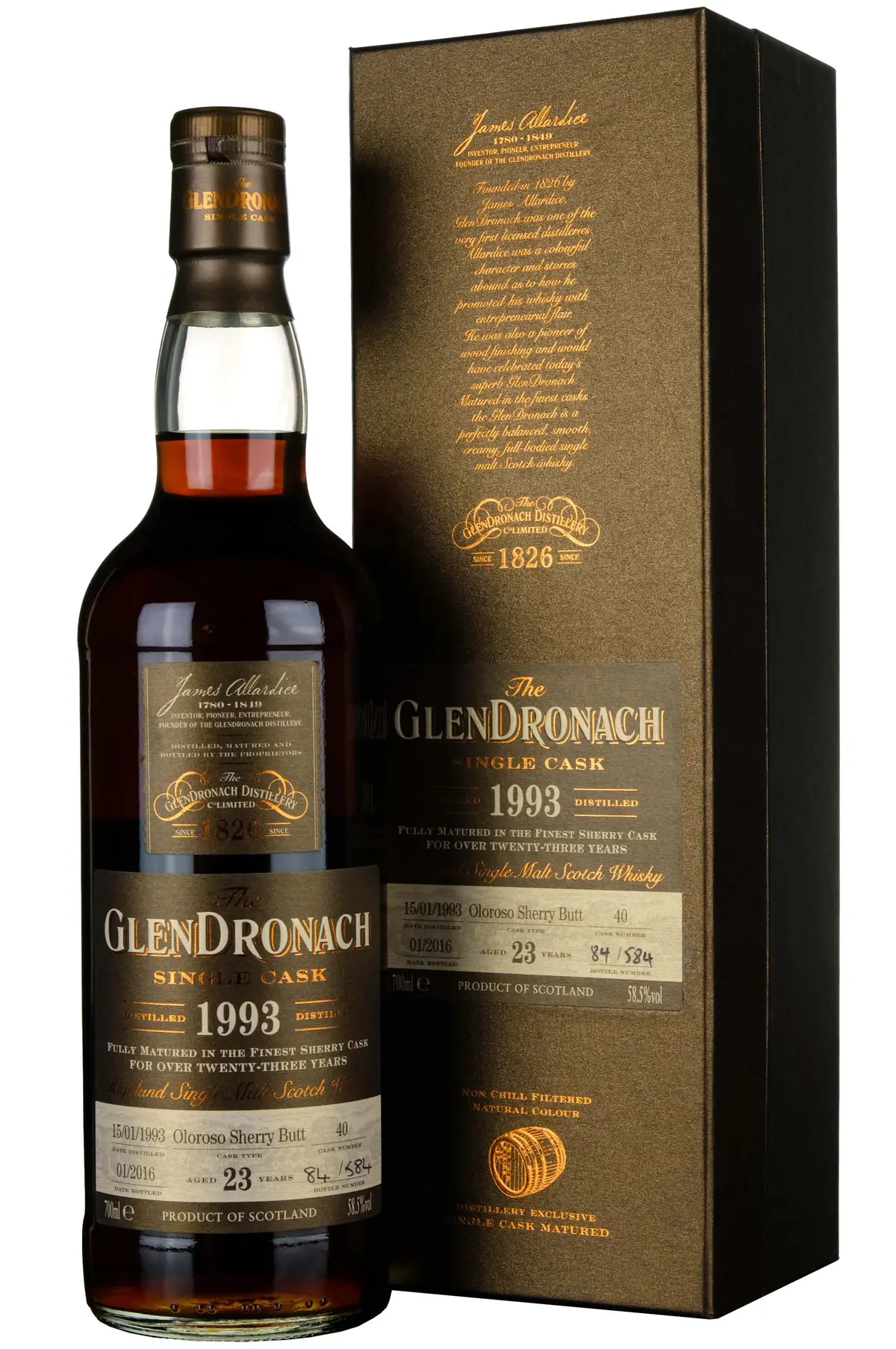Glendronach 1993-2016 | 23 Year Old Single Cask 40 Batch 13 1