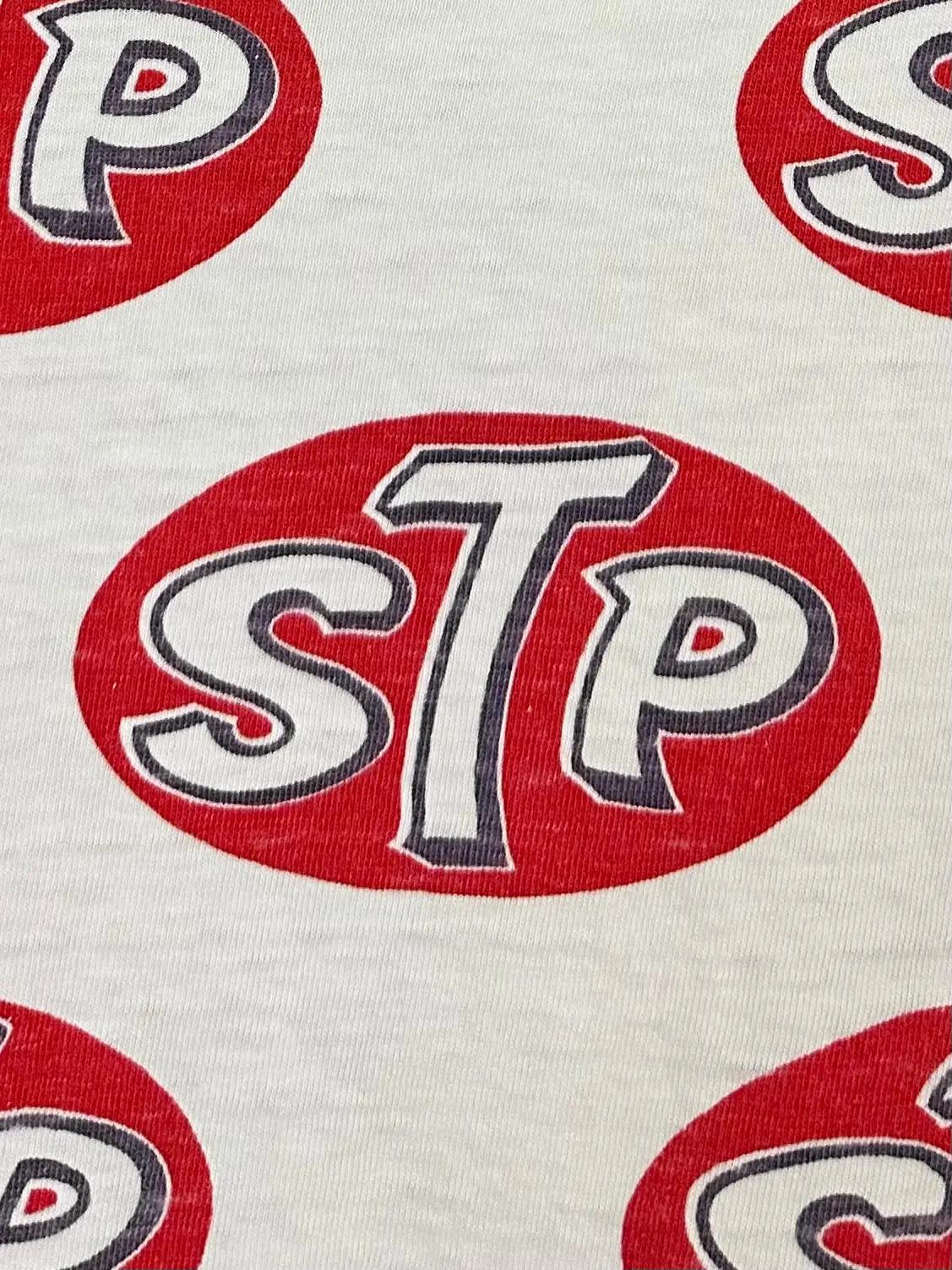 Vintage 60S 1960S Stp Motor Oil All Over Print T-Shirt Hot Rod Drag Racing Speed Shop Automotive Auto Car Pit Crew Mechanic White Hanes Small S 1