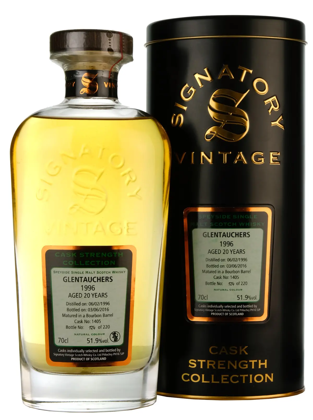Glentauchers 1996-2016 | 20 Year Old Signatory Vintage Single Cask 1405 1