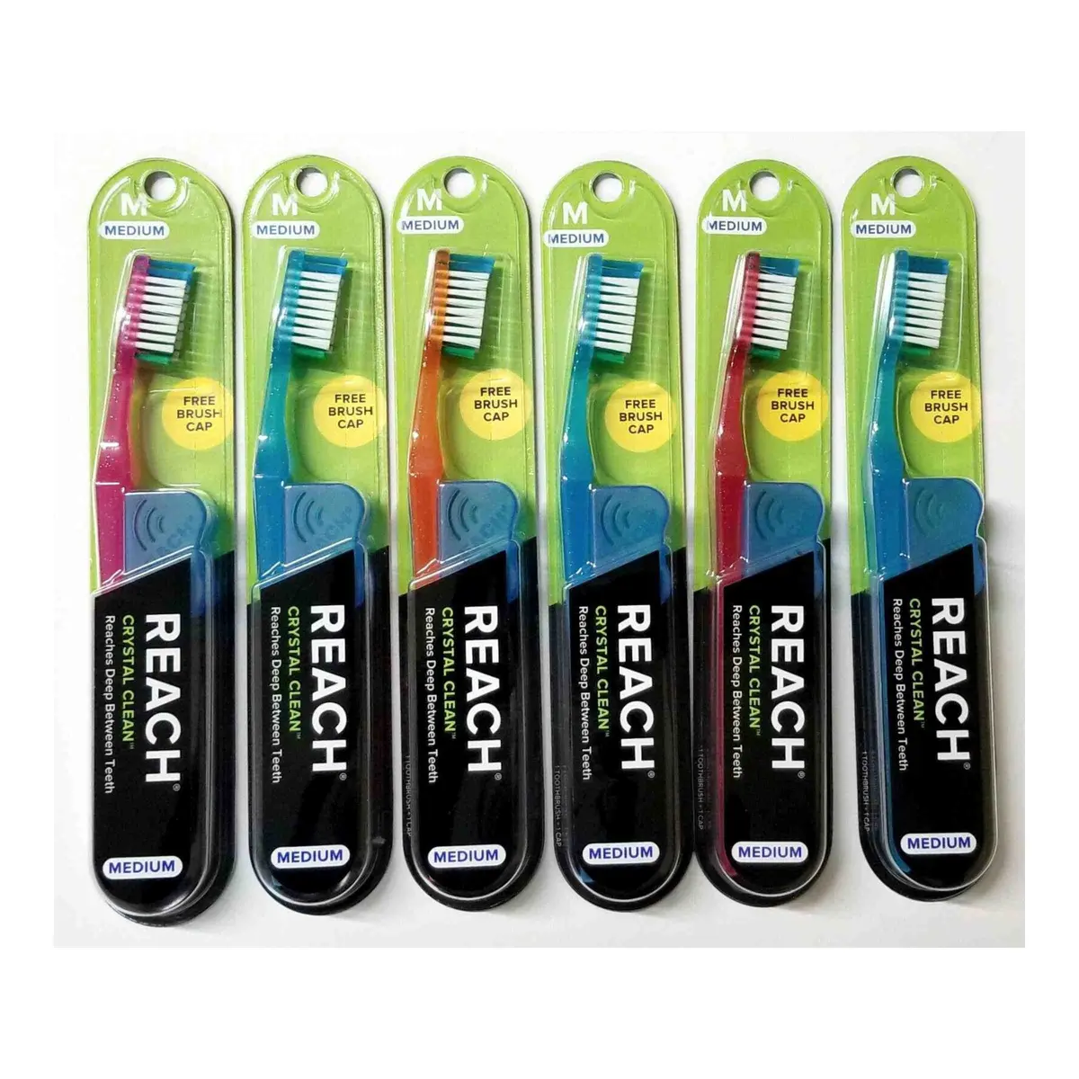 Hyg Toothbrush Reach Medium 6Pc/Disp 1