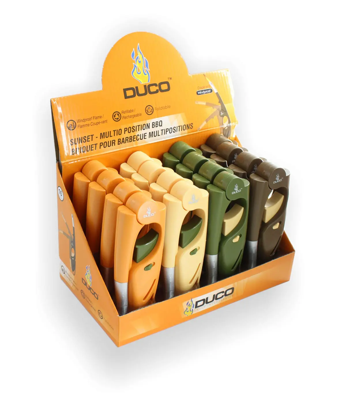 Ltr Duco Sunset Multi Position Bbq Lighter Windproof Refillable (16) 1