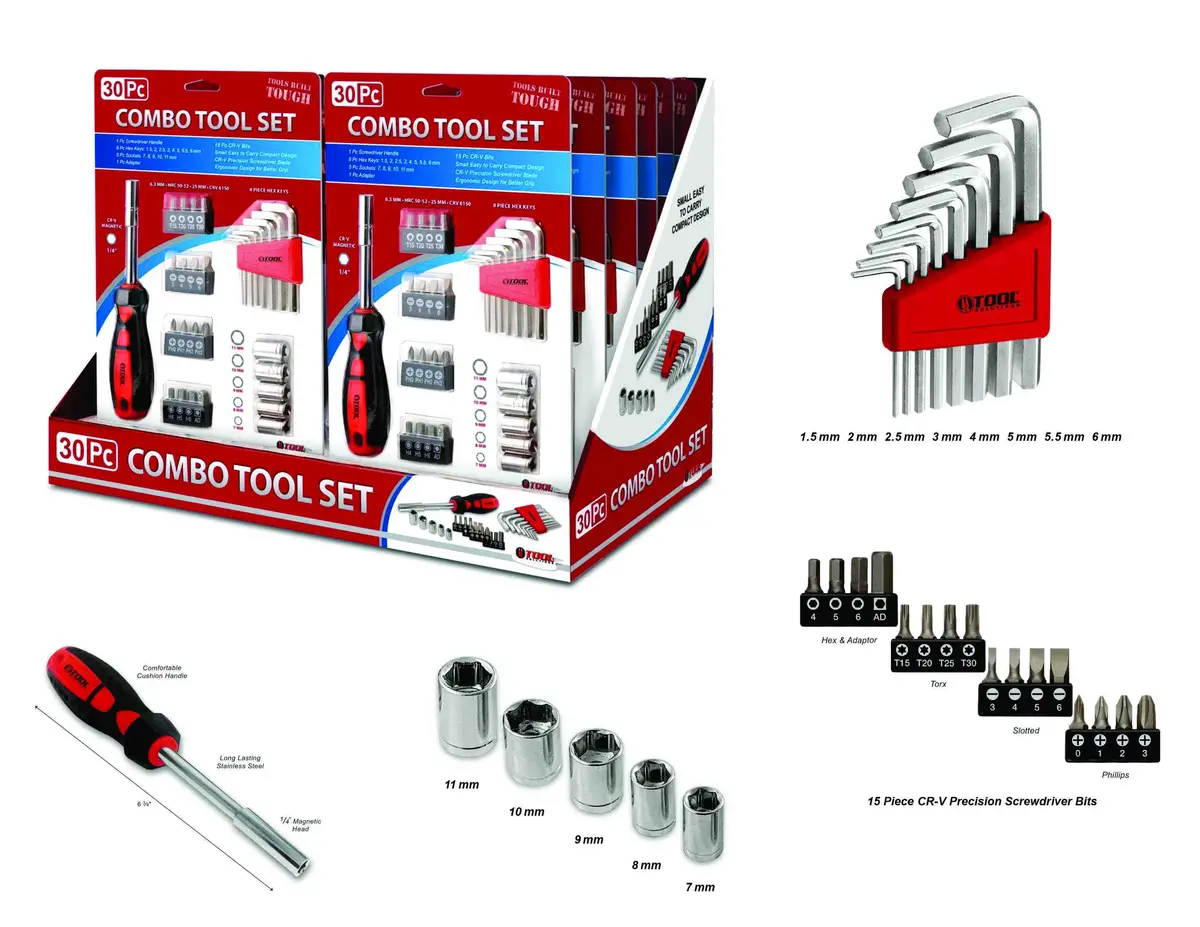 Tk 30 Pc Combo Tool Set (30 Pcs) 1