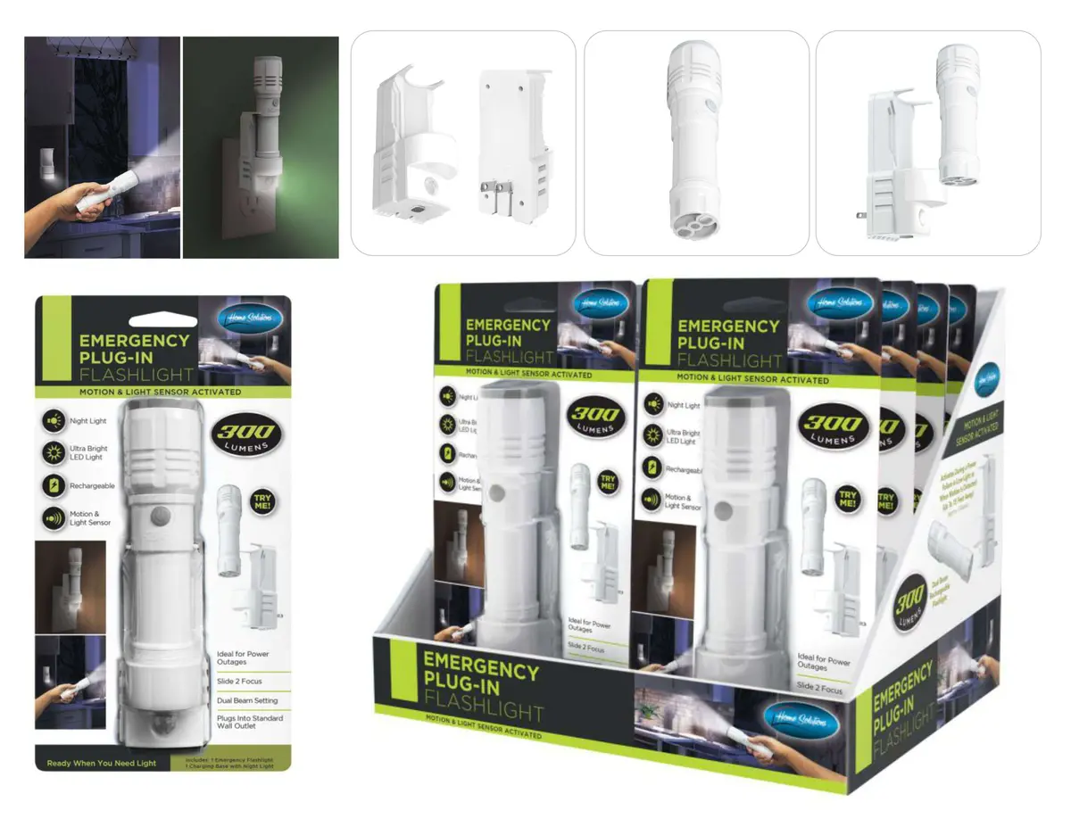 Flt Emergency Plug-In F/Light W/Motion/Light Sensor 8/Disp 1