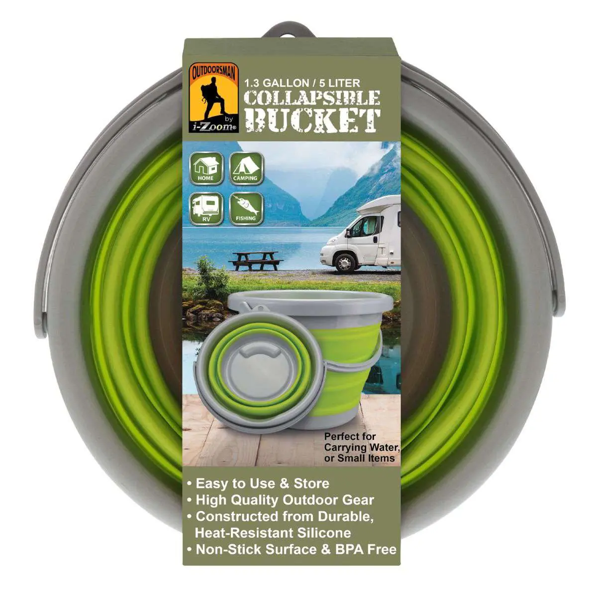 Camp Collapsible Bucket 1.3Gallon/5L 1