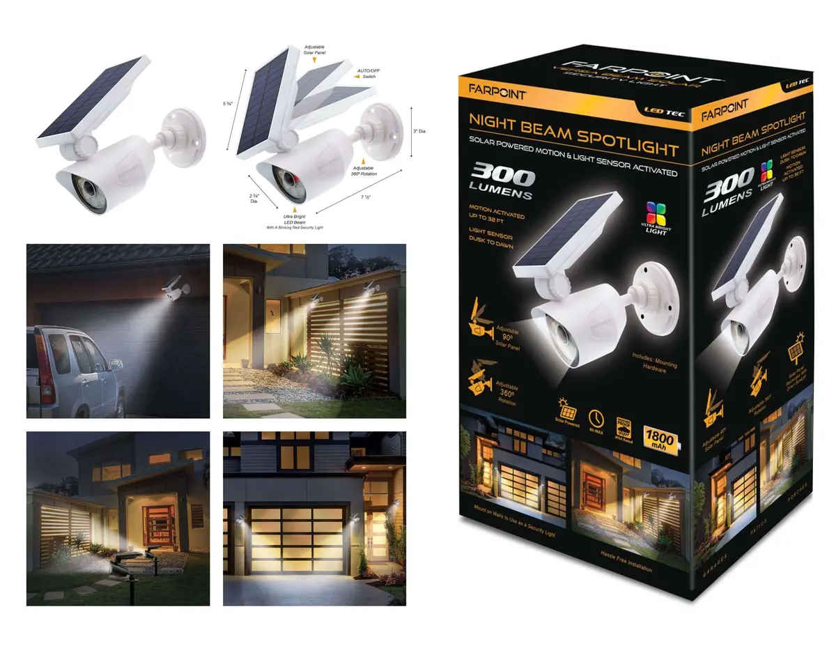 Flt 300Lm Secure Solar Motion & Light Sensor Activated 6/Tray White (Wmsl80006w) 1