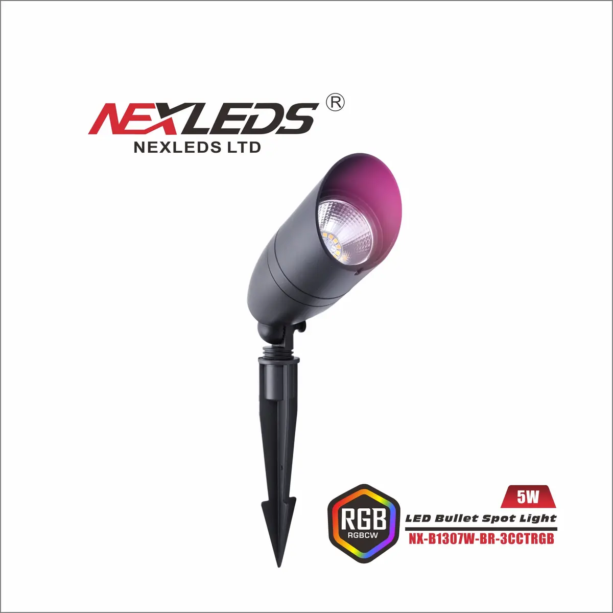 Nx-B1307w-Br-3Cctrgb - Rgbcw Led Bullet Spotlight 1