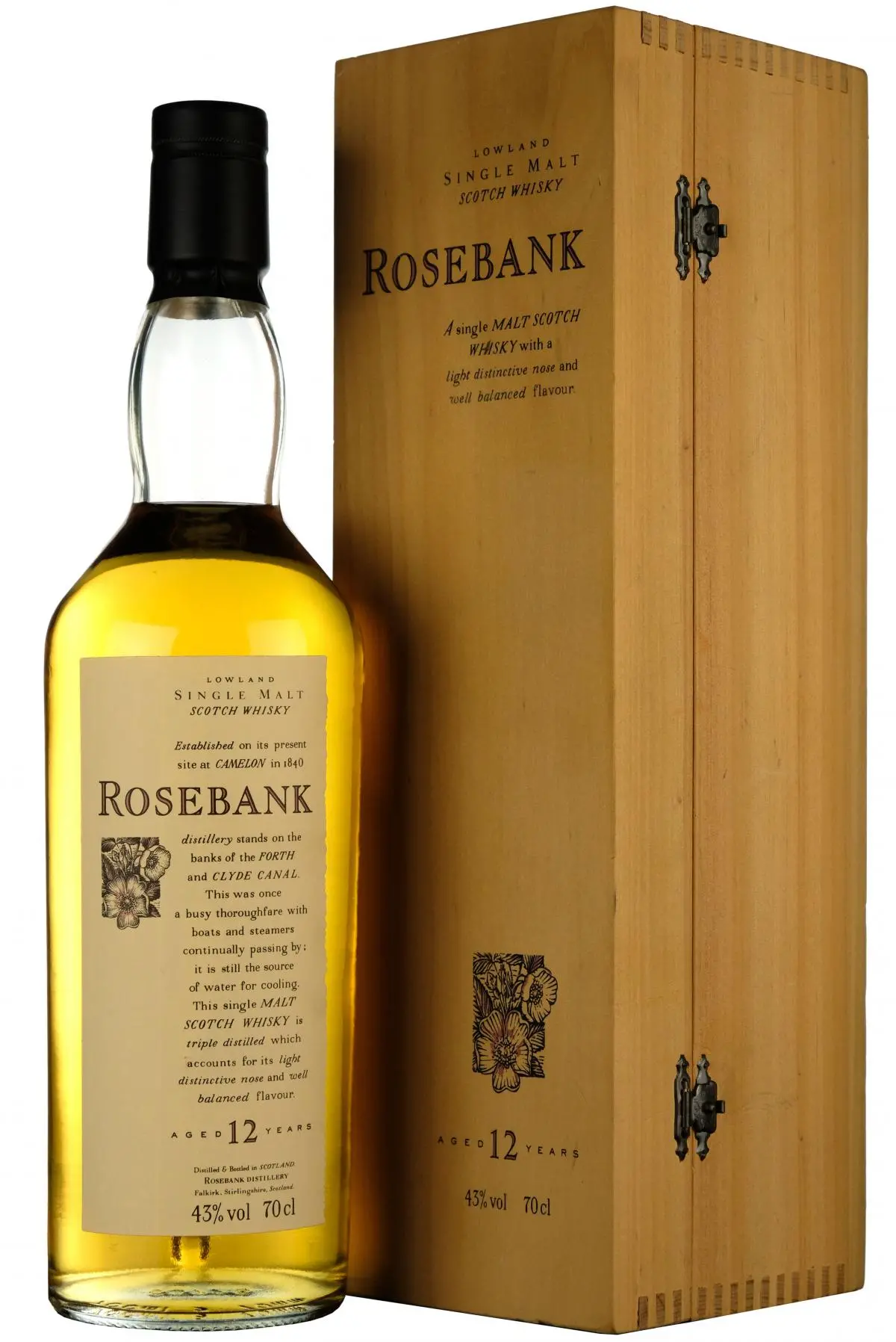 Rosebank 12 Year Old Flora & Fauna Wooden Box 1