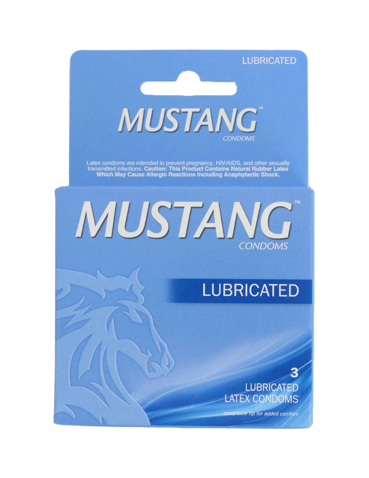 Hyg Mustang Condom Lubricated 3Pk 1