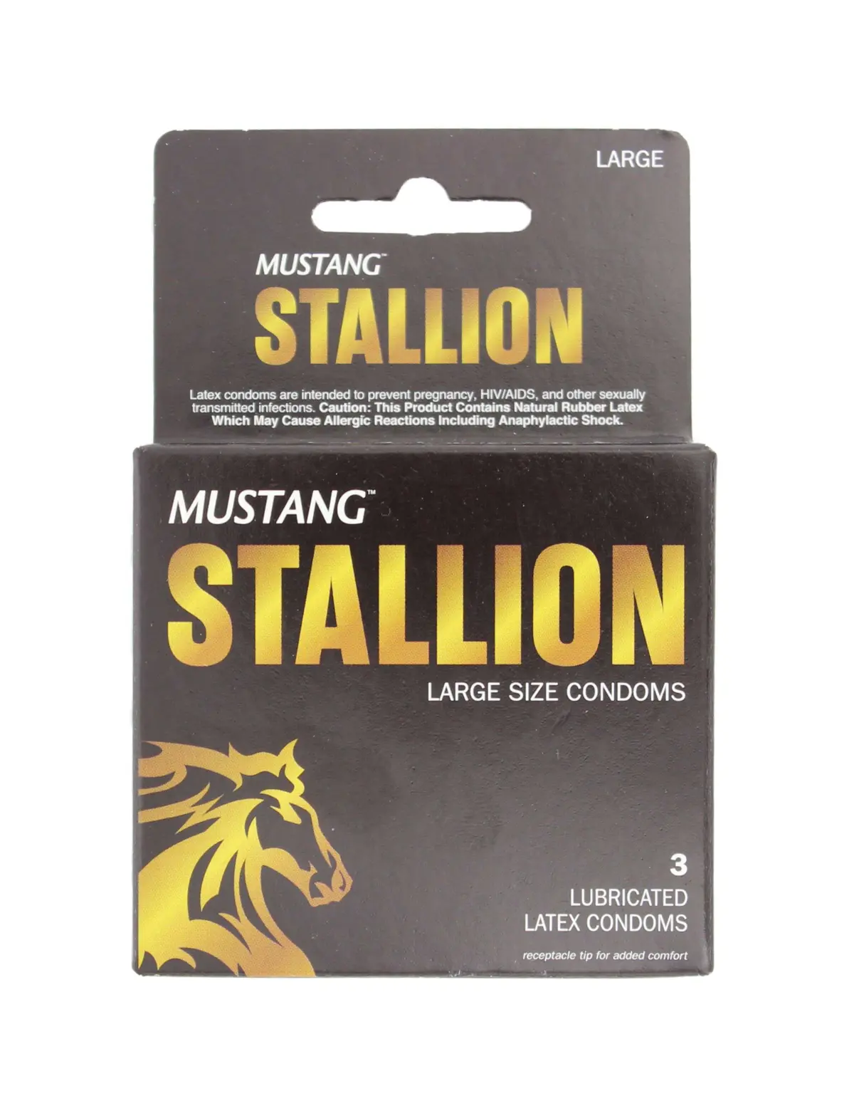 Hyg Mustang Stallion Condom Large Size 3Pk 1