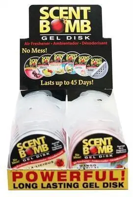Scent Bomb (D) Gel Disk 24 X 10Gm Disp 6-8 Asst Scents (F/S) 1