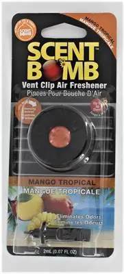 Scent Bomb Vent Clip Mango Tropical (6) (72/Cs) 1