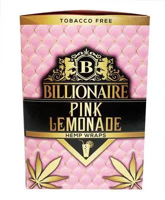Tobacco Billionarie Hemp Wraps Pink Lemonade 2Pk (25Pk/Box) 1