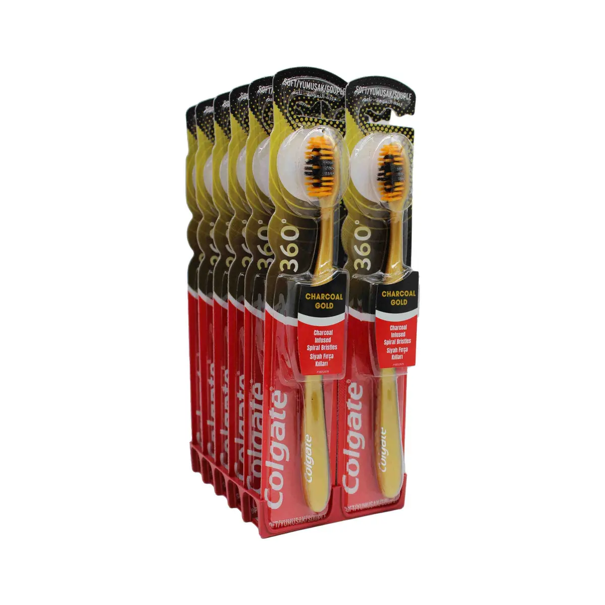 Hyg Toothbrush Colgate Charcoal Gold 12Pcs/Disp 1