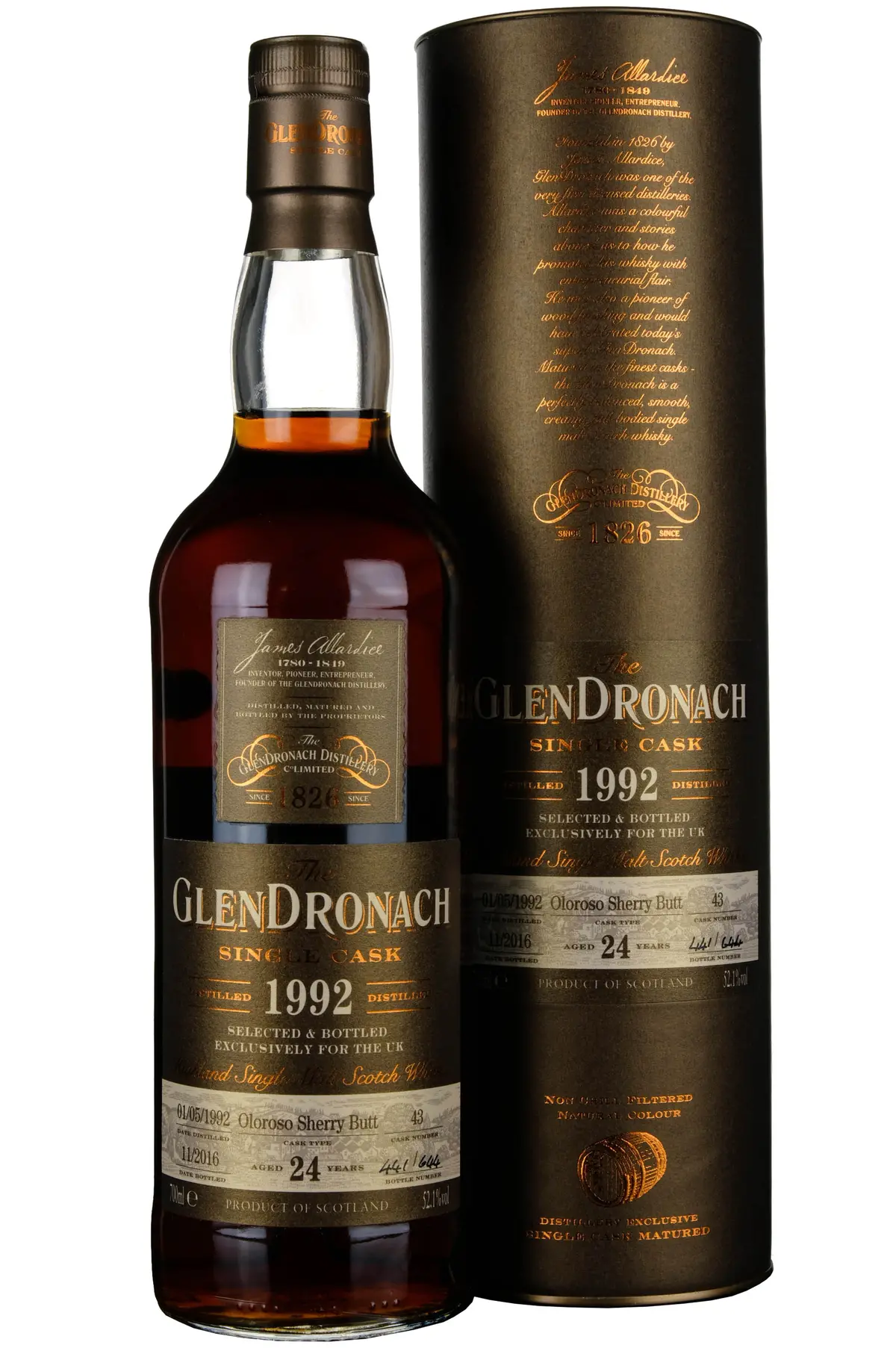 Glendronach 1992-2016 | 24 Year Old Single Cask 43 Uk Exclusive 1