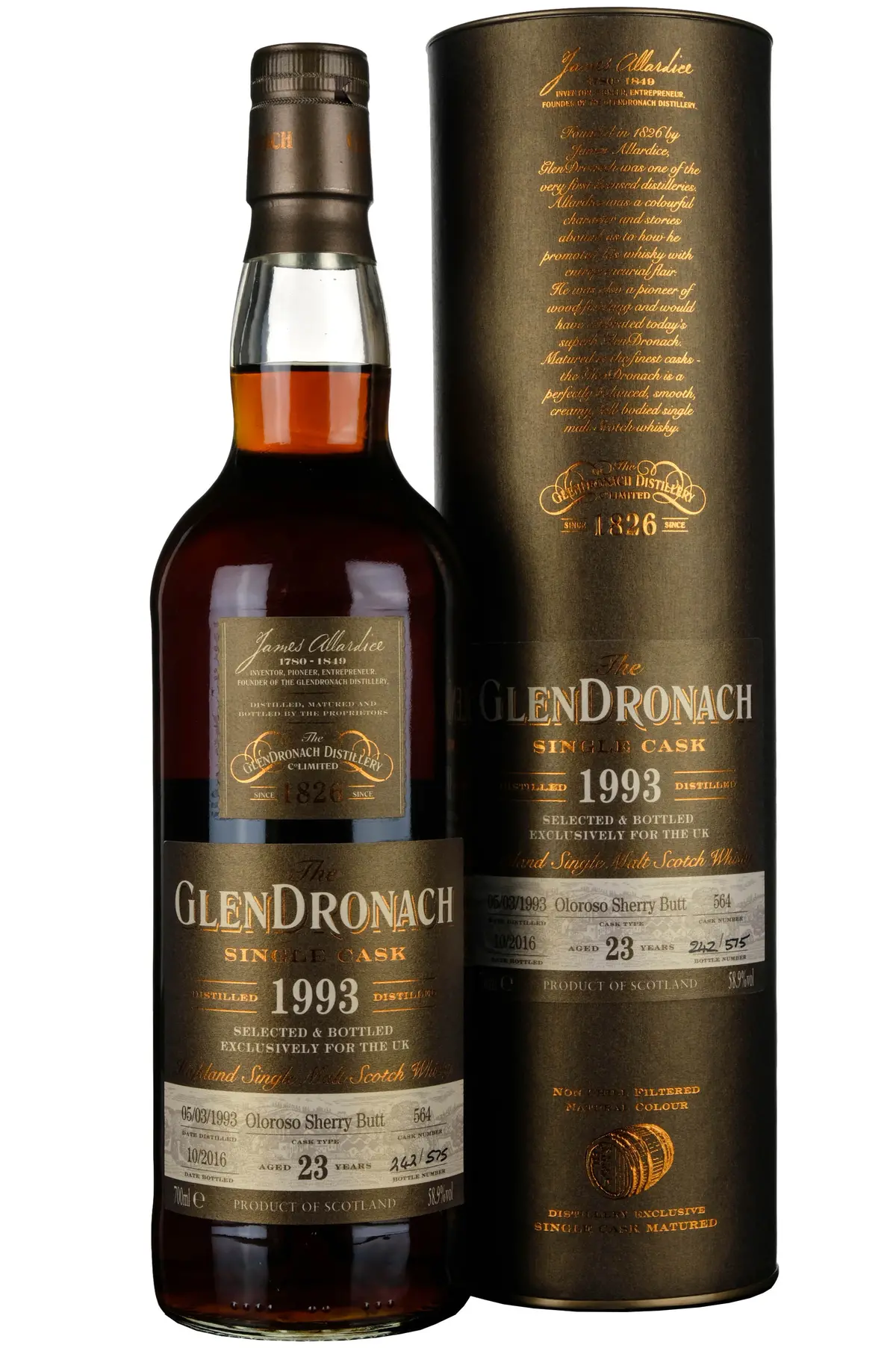 Glendronach 1993-2016 | 23 Year Old Single Cask 564 Uk Exclusive 1
