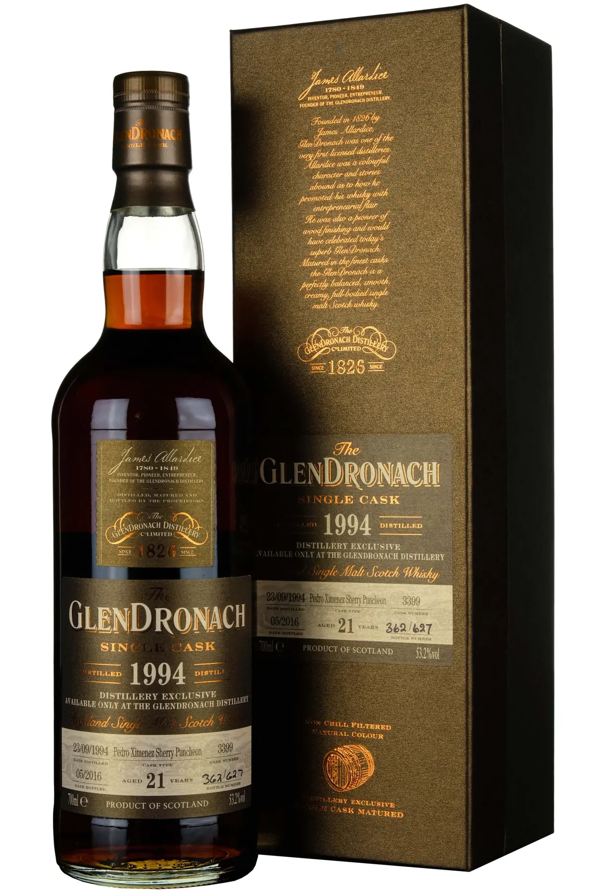 Glendronach 1994-2016 | 21 Year Old Single Cask 3399 Distillery Exclusive 1