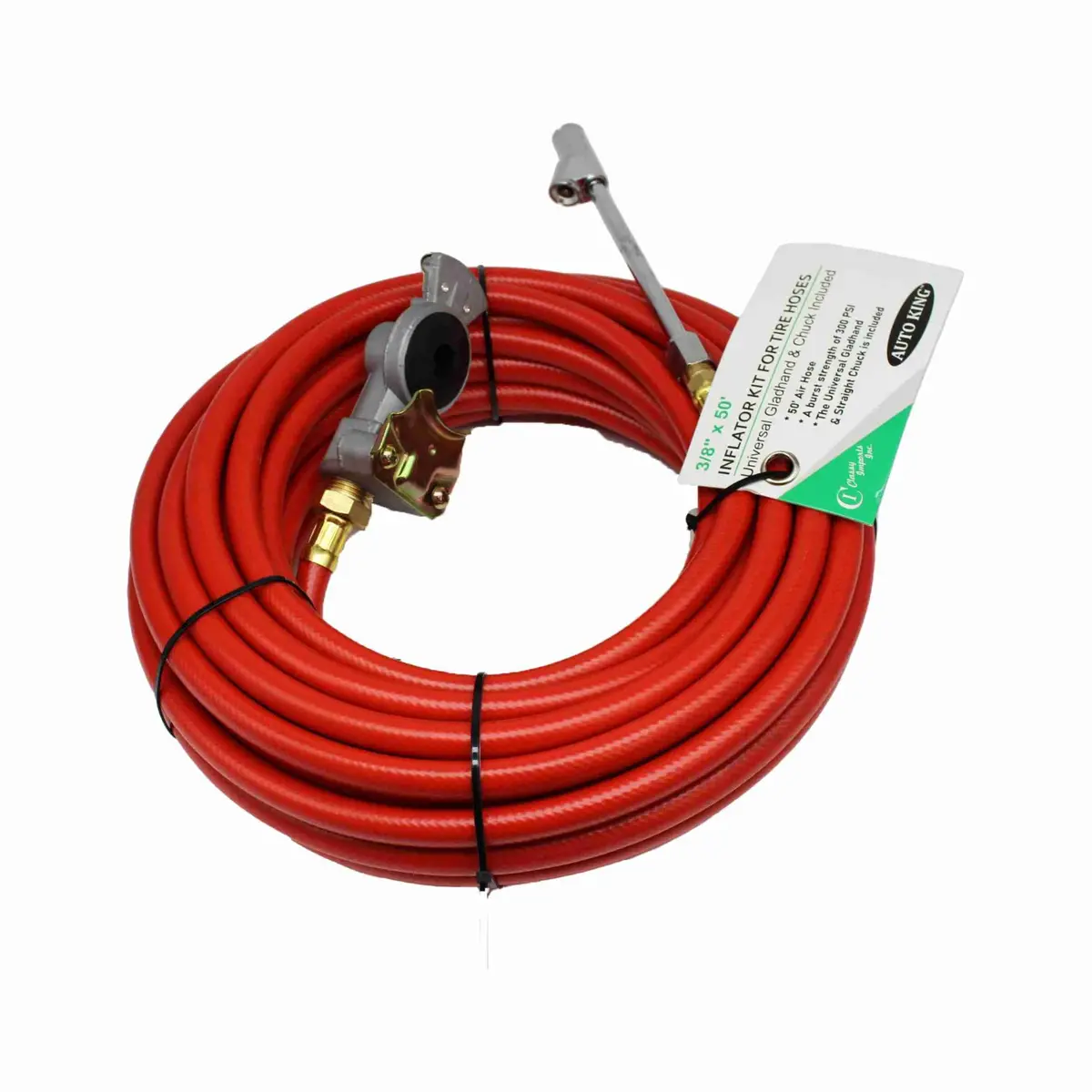 Ak Inflator Kit For Tire Hose 3/8" X 50' Red 1